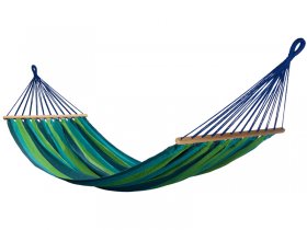 Green stripes spreader bar hammock, single