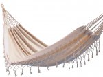 Ecru Hammock with macrame fringe small