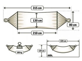 Canvas Hammock with spreader bar