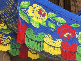 Hammock Wayuu Patuash Blue flowers XL