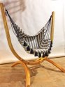 Arc hanging Chair Stand with Lazy Denim Chair