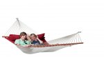 Red Padded Hammock with spreader bar