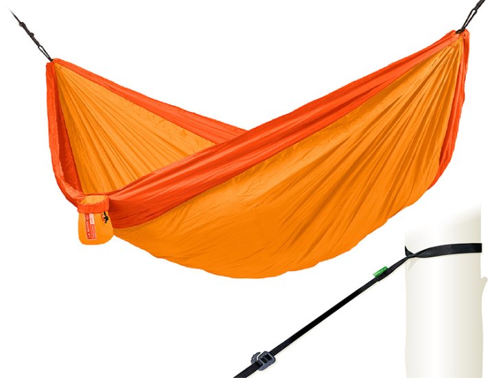 Single travel hammock orange