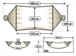 Ecru Padded Hammock with spreader bar