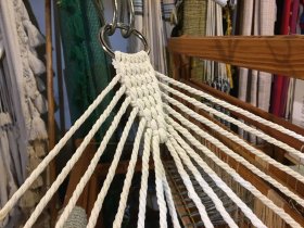 Net Hammock with spreader bar, Single