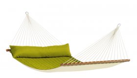 Green Padded Hammock with spreader bar