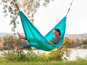 Single travel hammock turquoise