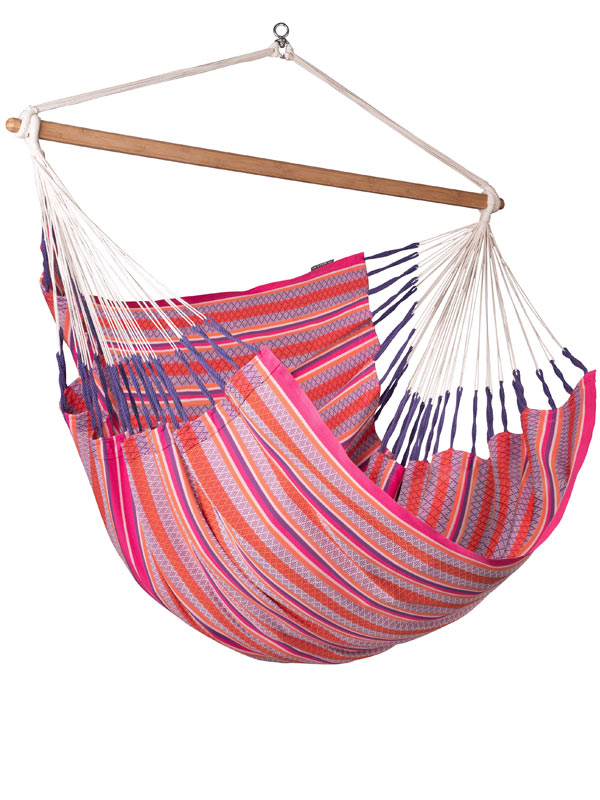 Silla hamaca extensible rosa (algodón orgánico) [SILLAS HAMACA] Un